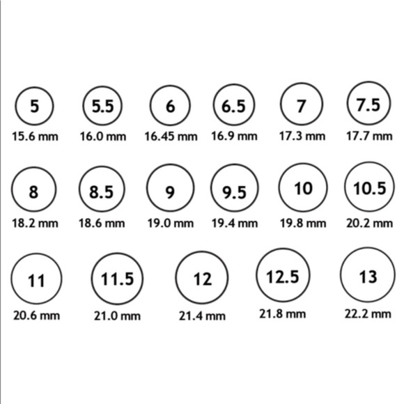 4 for $25 SALE!! 5 Piece Rhinestone Crystal Rings - Picture 7 of 7